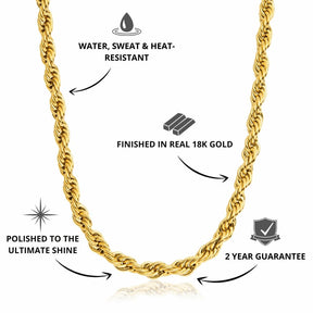 Rope Chain Gold | 8mm